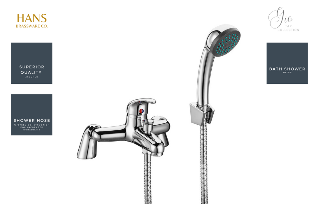 Hans Brassware Co. - Gio - Bath Shower Mixer Bathroom Tap - Chrome