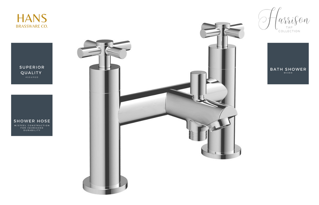 Hans Brassware Co. - Harrison - Bath Shower Mixer Bathroom Tap - Chrome