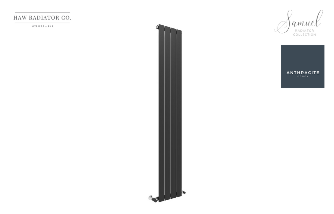 HAW Rad Co. - Samuel - Vertical Designer Radiator - 309x1800mm - Anthracite