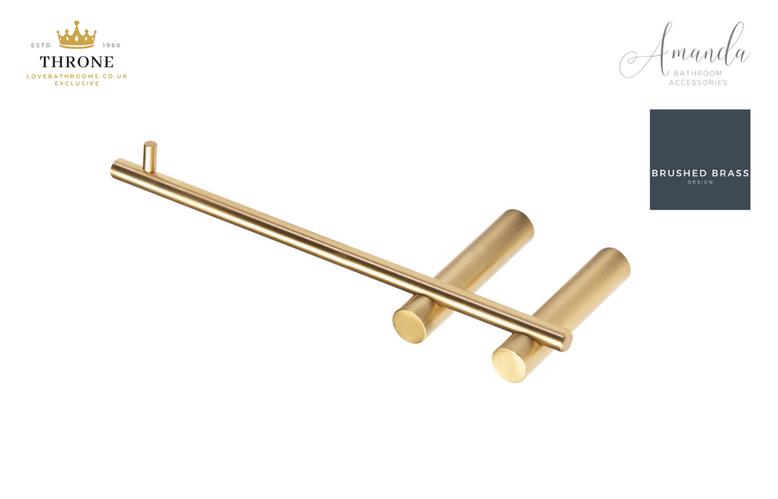 Throne - Amanda - Toilet Roll Holder - Brushed Brass Bathroom Accessory