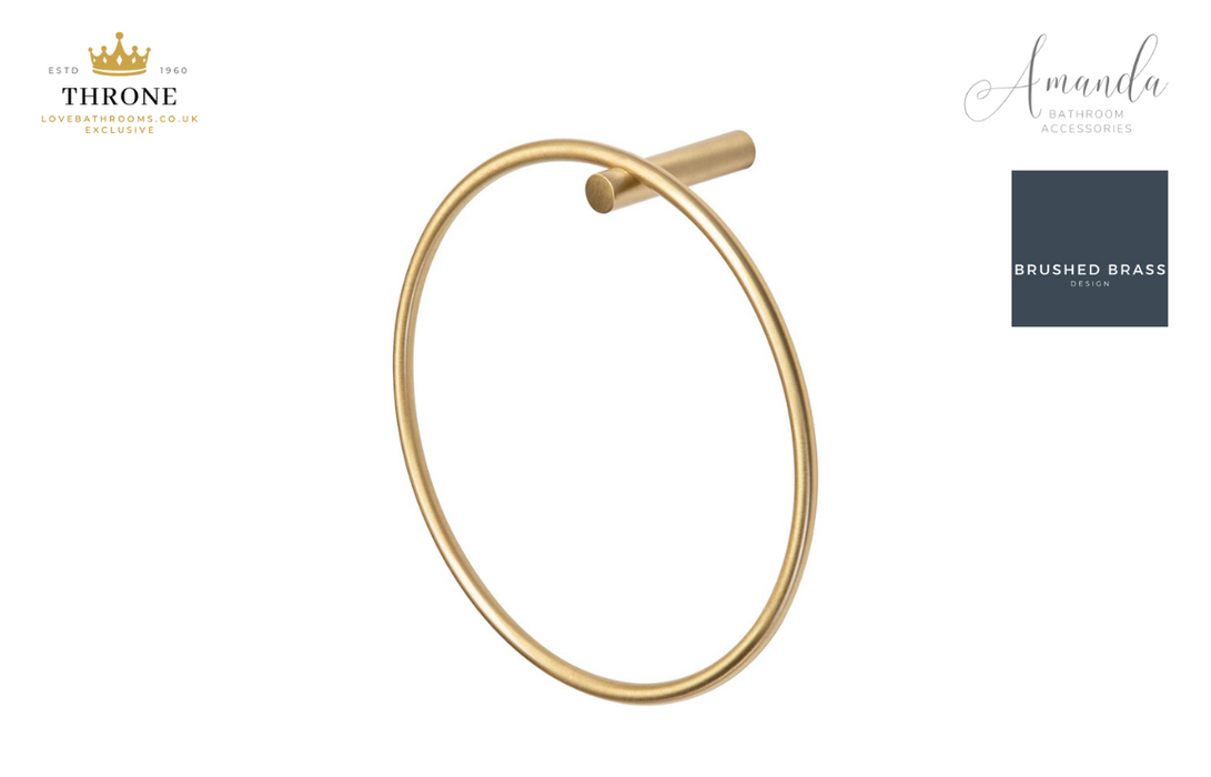 Throne - Amanda - Towel Ring - Brushed Brass Bathroom Accessory