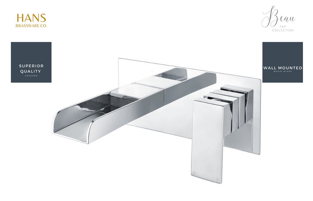 Hans Brassware Co. - Beau - Wall Mounted Basin Mixer Bathrom Tap