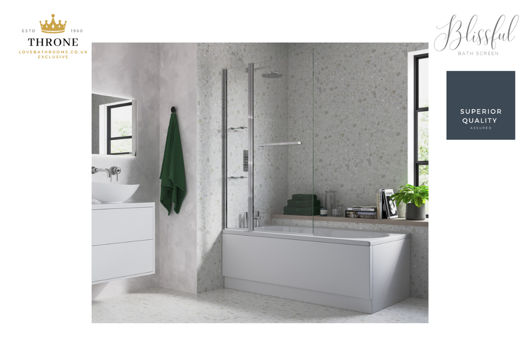 Throne - Blissful - Two Panel Folding Bath Screen