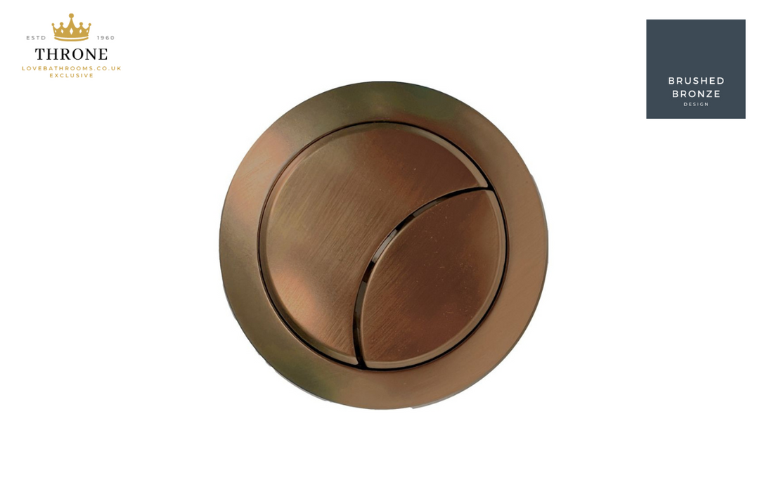 Toilet Push Button - Brushed Bronze