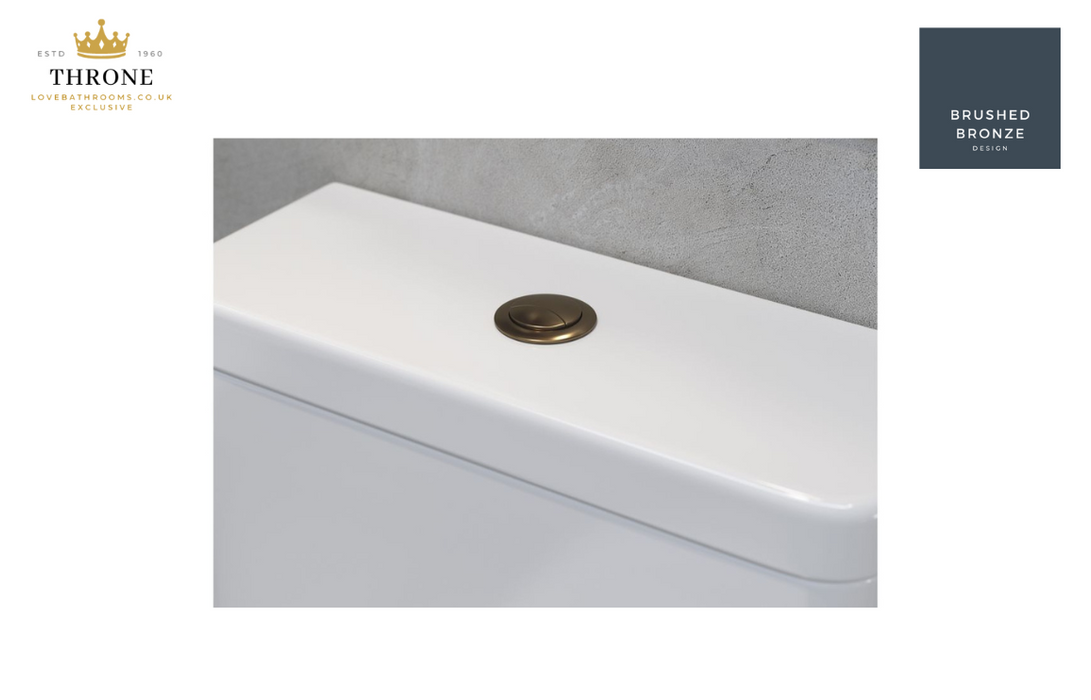 Toilet Push Button - Brushed Bronze