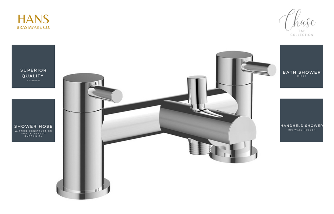 Hans Brassware Co. - Chase - Bath Shower Mixer Bathroom Tap - Chrome