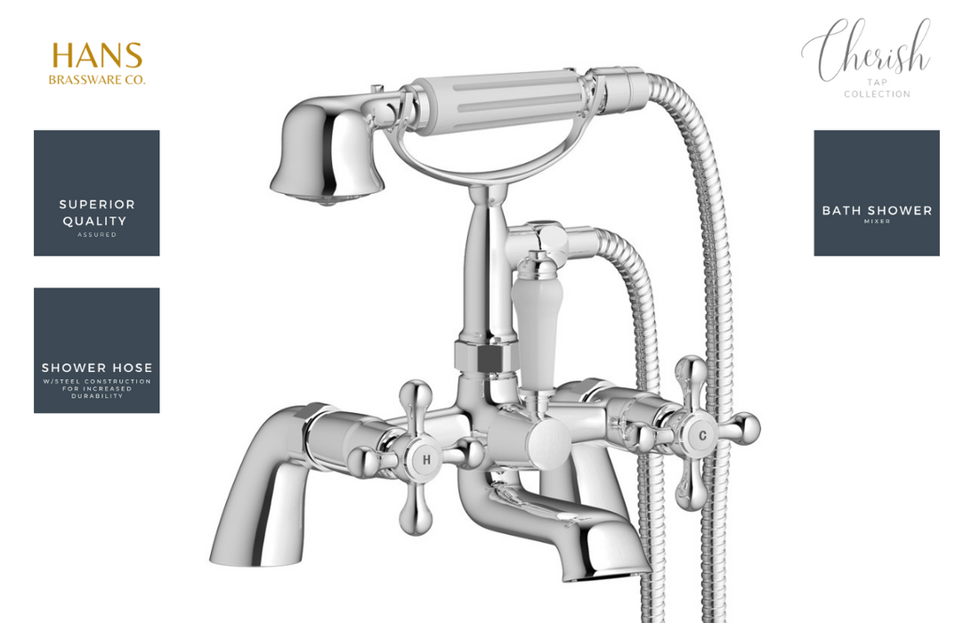 Hans Brassware Co. - Cherish - Bath Shower Mixer Bathroom Tap - Chrome