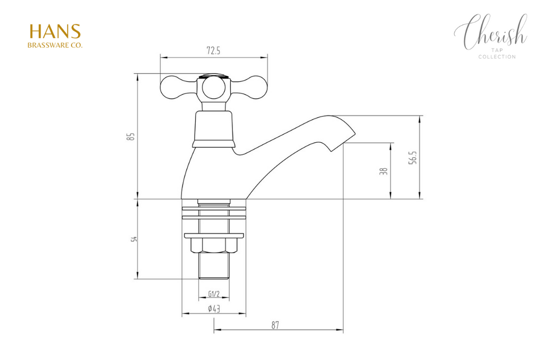 Hans Brassware Co. - Cherish - Basin Taps - Chrome