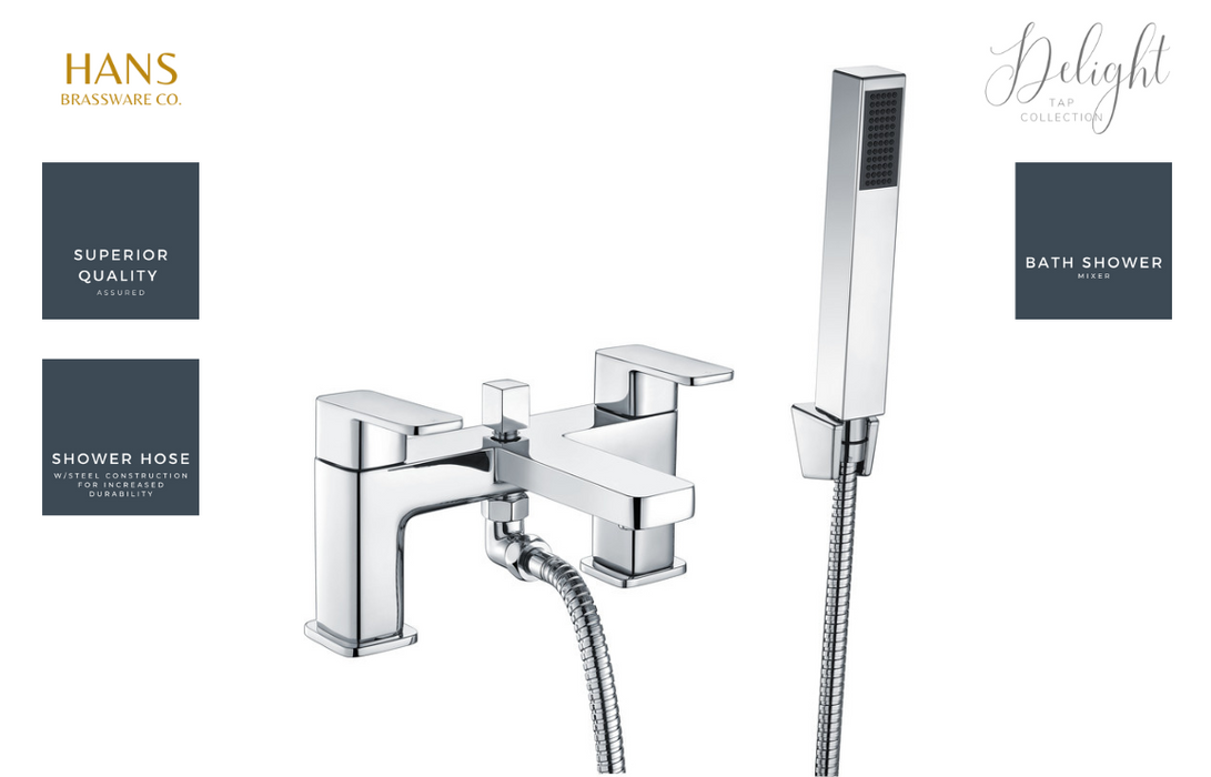 Hans Brassware Co. - Delight - Bath Shower Mixer Bathroom Tap - Chrome