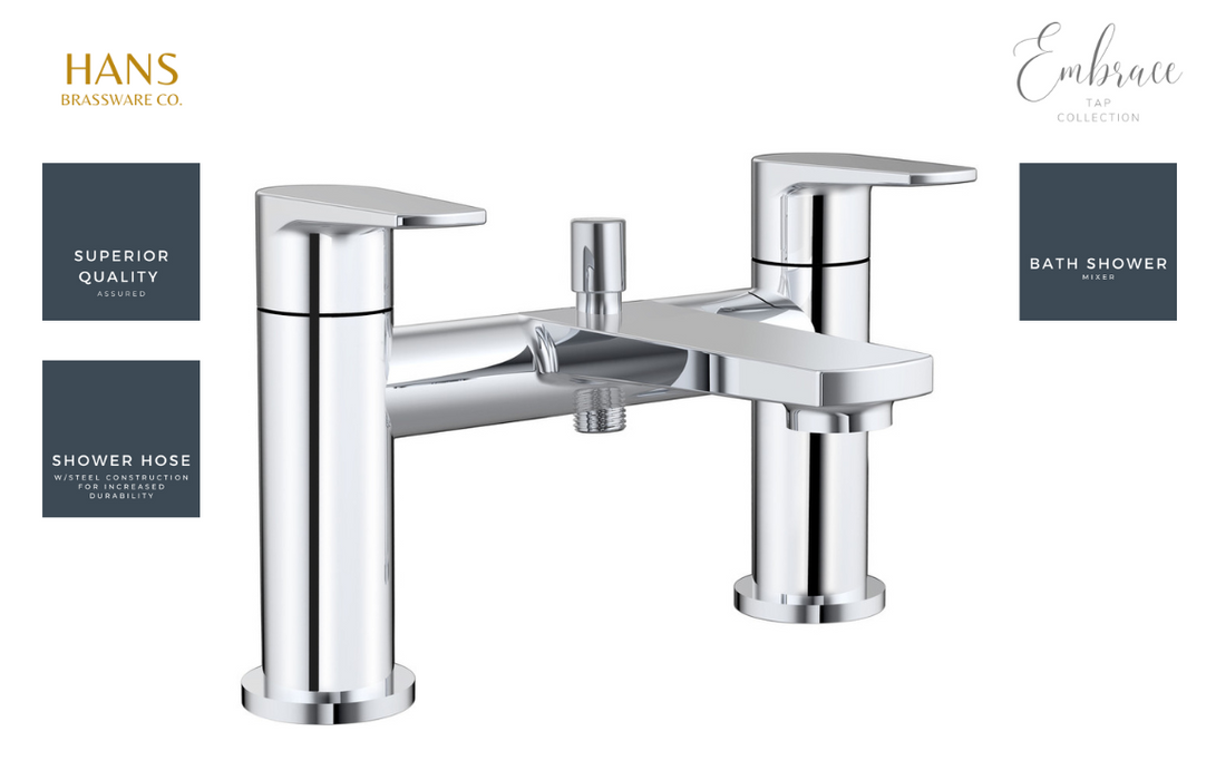 Hans Brassware Co. - Embrace - Bath Shower Mixer Bathroom Tap - Chrome