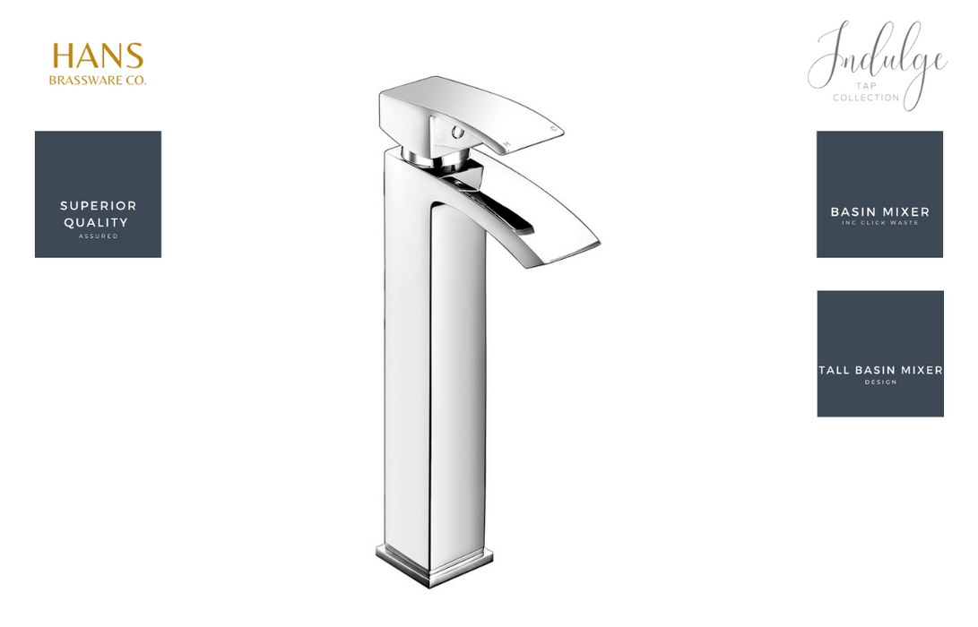 Hans Brassware Co. - Endulge - Mono Tall Basin Bathroom Tap - Chrome