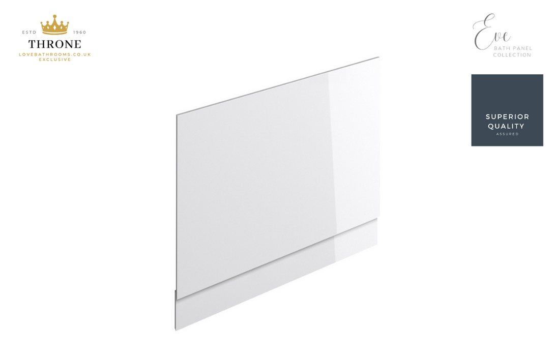 Throne - Eve - 700mm End Bath Panel - White Gloss