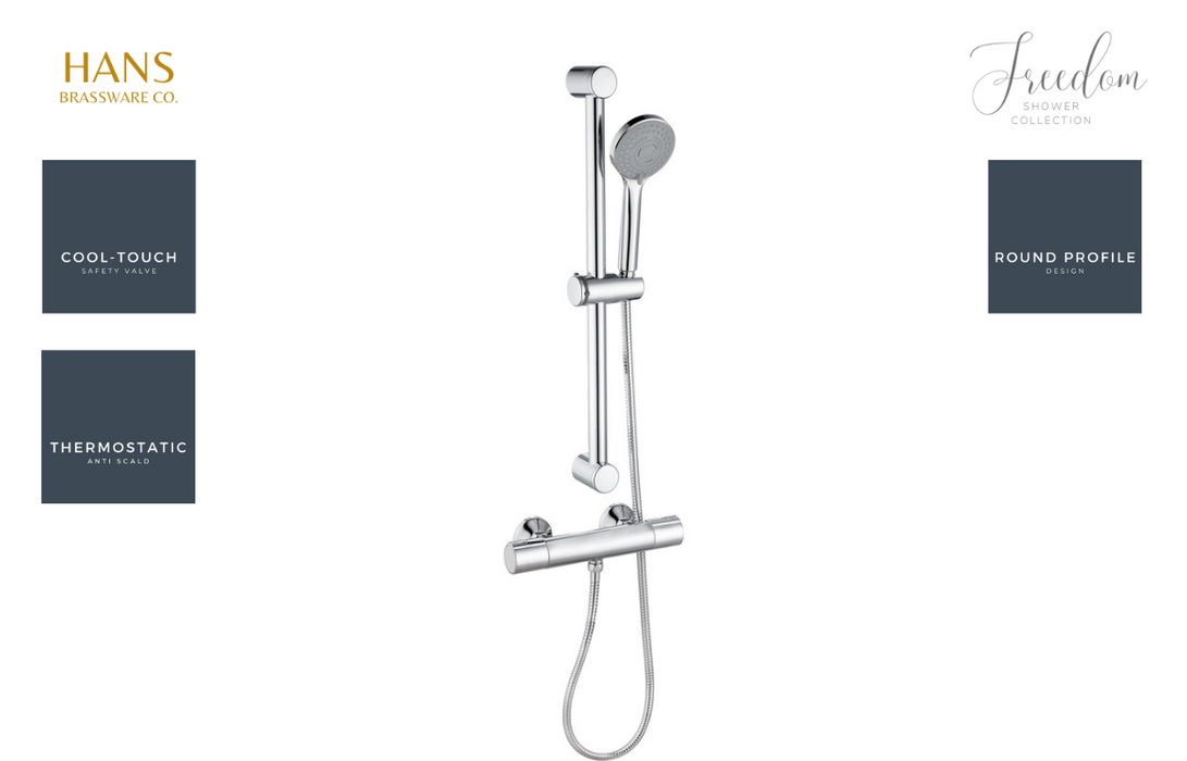 Hans Brassware Co. - Freedom - Cool Touch Thermostatic Bar Valve Mixer Shower