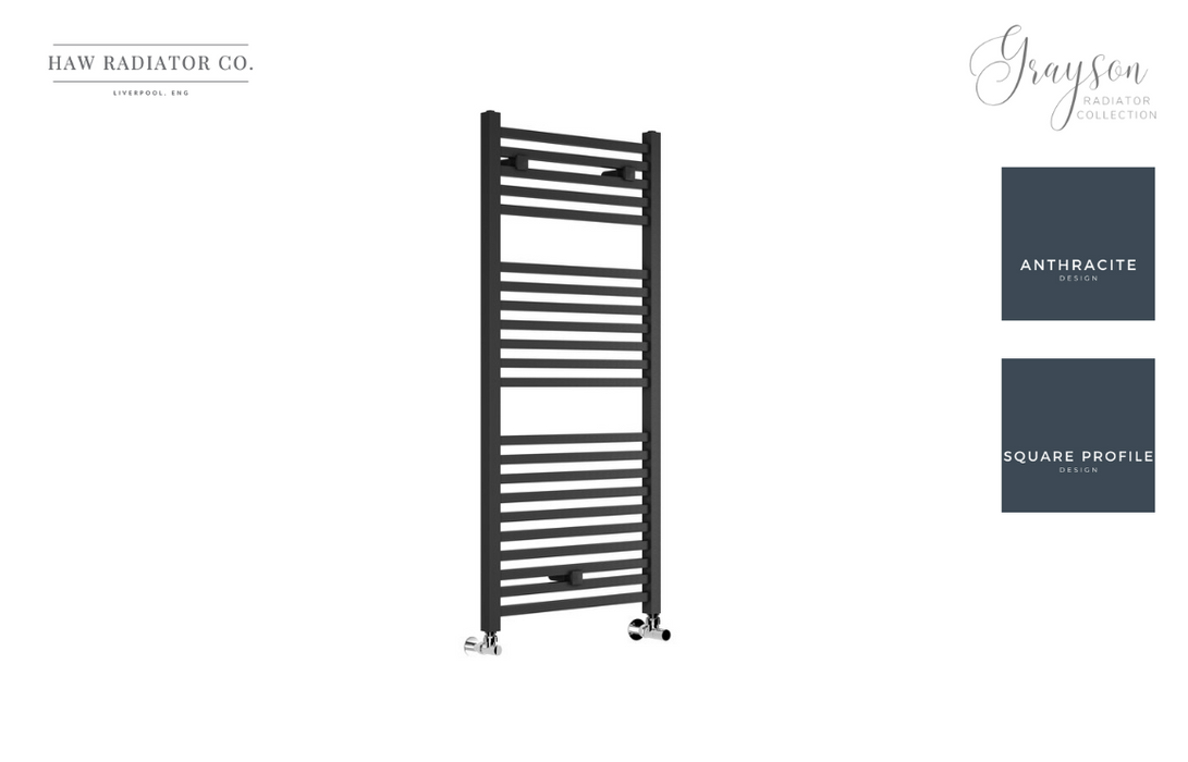 HAW Rad Co. - Grayson - Square Ladder Radiator - 500x1110mm - Anthracite