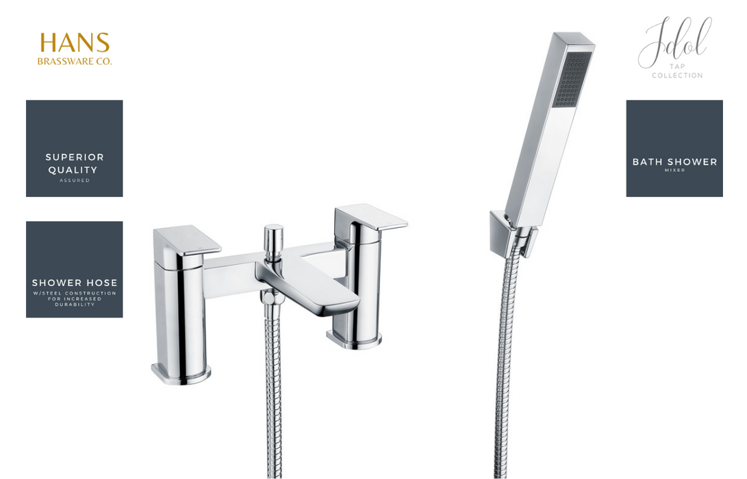 Hans Brassware Co. - Idol - Bath Shower Mixer Bathroom Tap - Shower Kit - Chrome