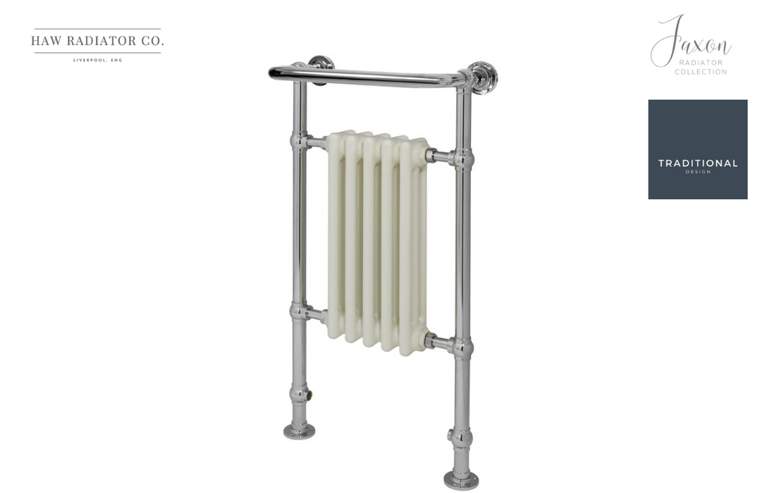 HAW Rad Co. - Jaxon - 538x965mm - Traditional Radiator - White & Chrome