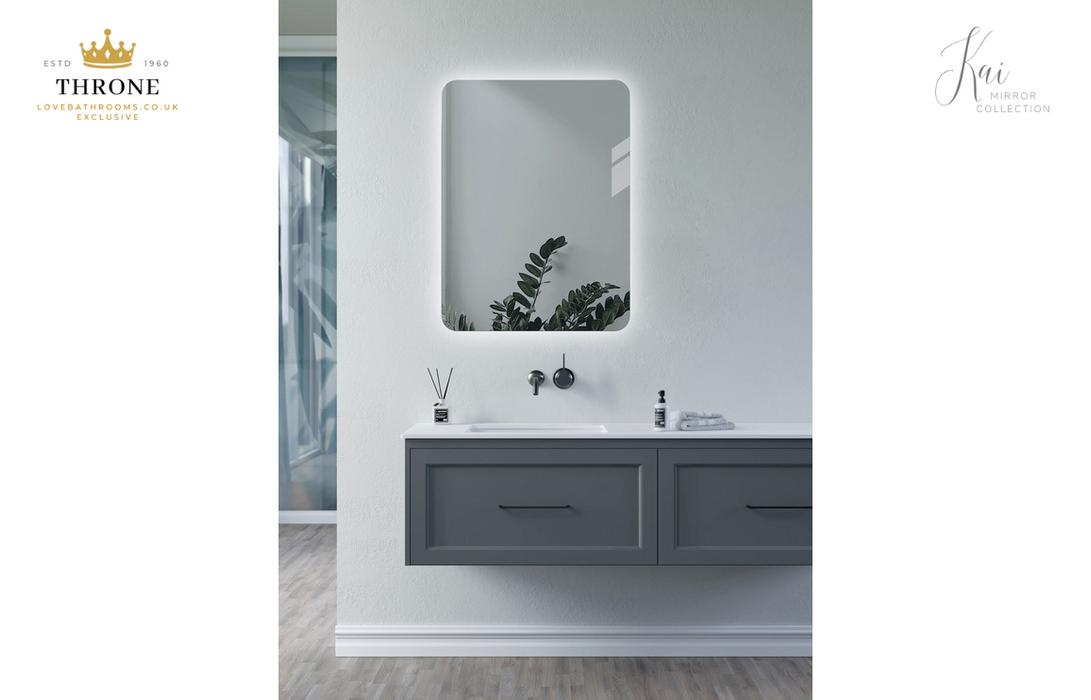 Throne - Kai - 600x800mm Rectangle Back-Lit LED Bathroom Mirror