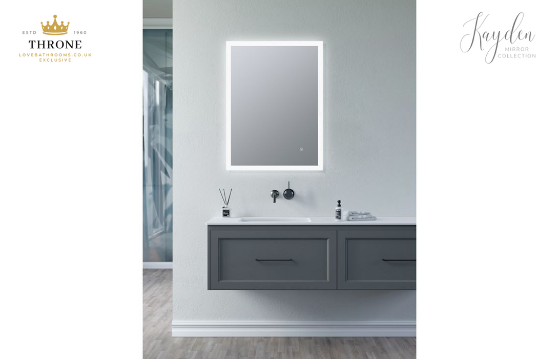 Throne - Kayden - 600x800mm Rectangle Surround-Lit LED Bathroom Mirror