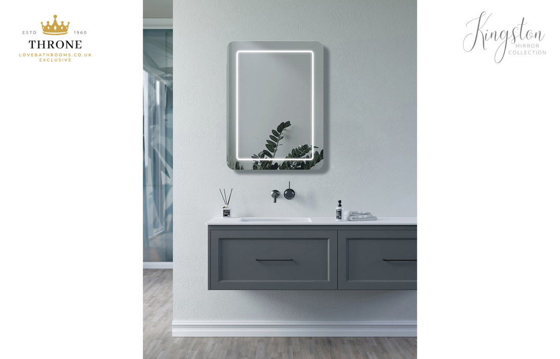 Throne - Kingston - 500x700mm Rectangle Front-Lit LED Bathroom Mirror