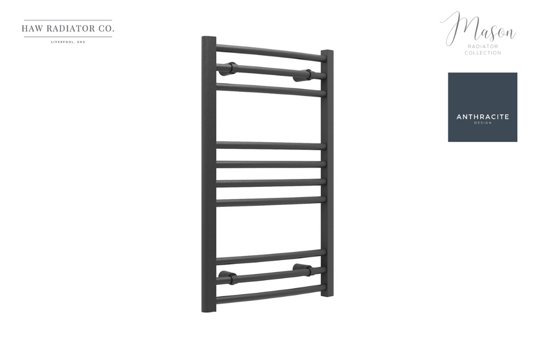 HAW Rad Co. - Mason - Curved Ladder Radiator - 500x800mm - Anthracite