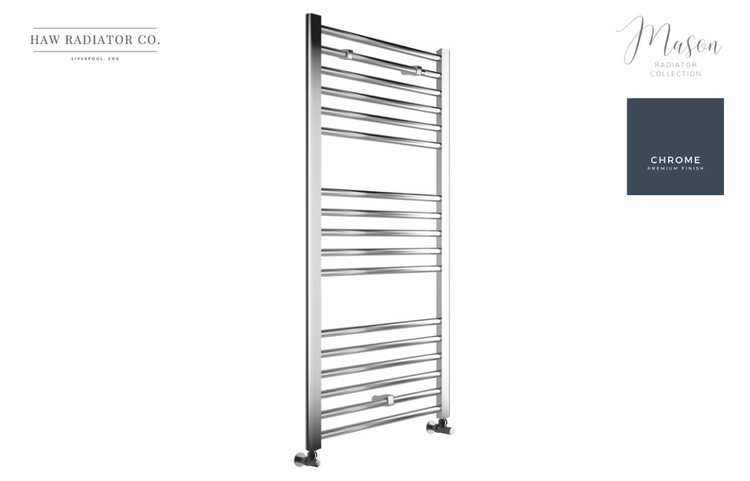 HAW Rad Co. - Mason - Straight Ladder Radiator - 500x1200mm - Chrome