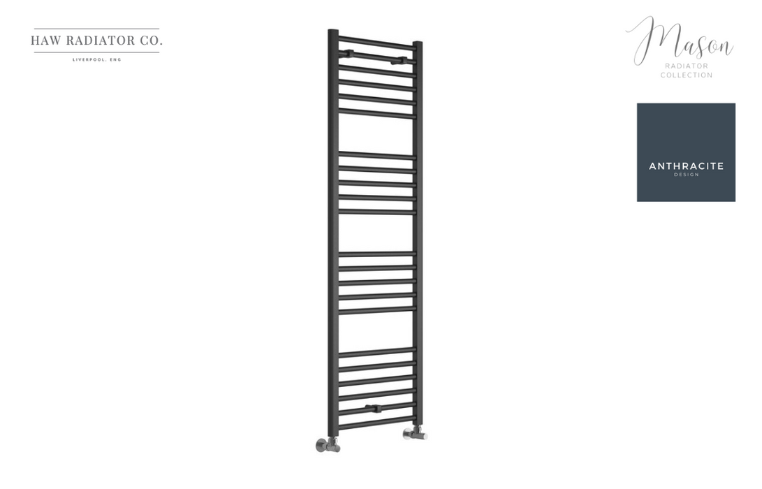 HAW Rad Co. - Mason - Straight Ladder Radiator - 500x1600mm - Anthracite