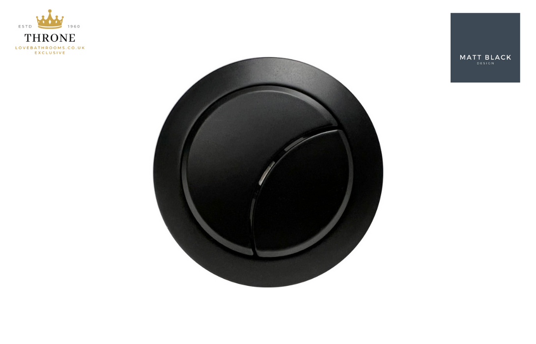 Toilet Push Button - Matt Black