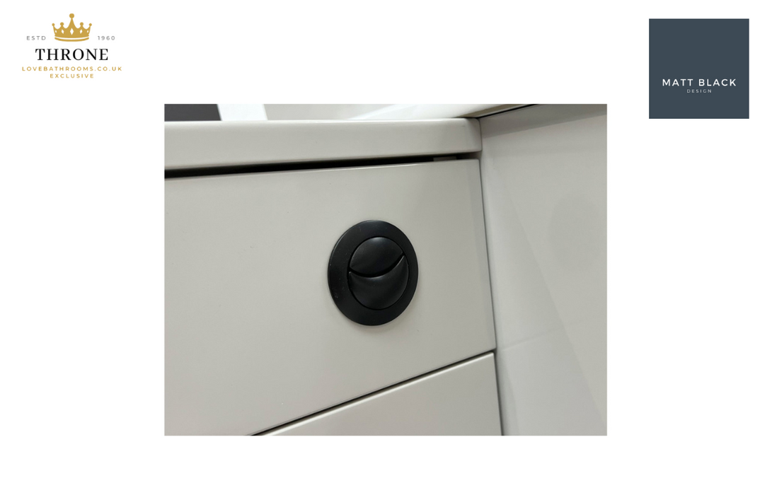 Toilet Push Button - Matt Black