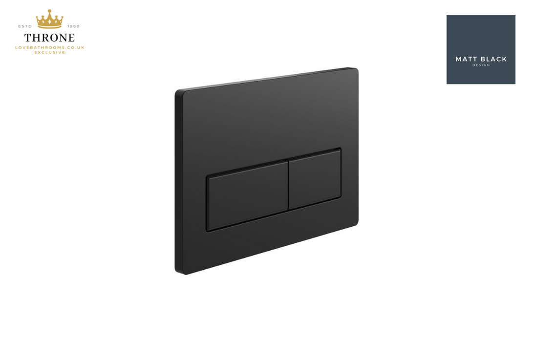 Throne - Rectangle Dual Flush Plate - Matt Black