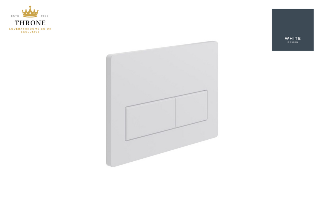 Throne - Rectangle Dual Flush Plate - White