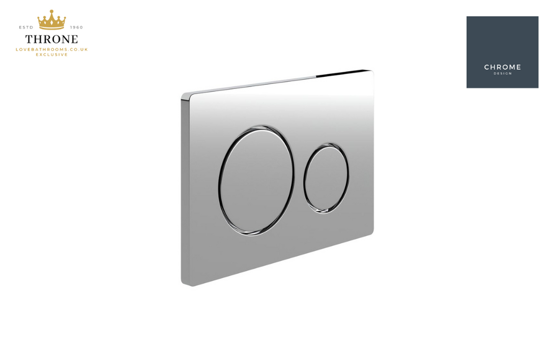 Throne - Round Button Dual Flush Plate - Chrome