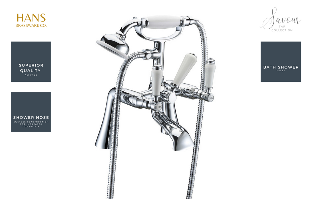 Hans Brassware Co. - Savour - Bath Shower Mixer Bathroom Tap - Chrome