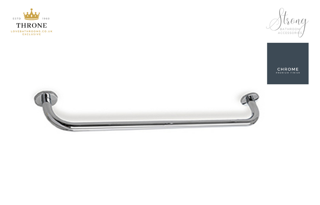 Throne - Strong - Straight 330m Grab Rail Chrome Bathroom Accessory