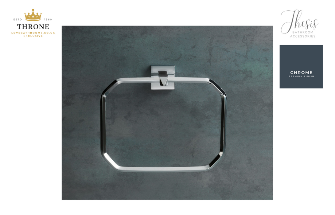 Throne - Thesis - Towel Ring - Chrome Bathroom Accessory