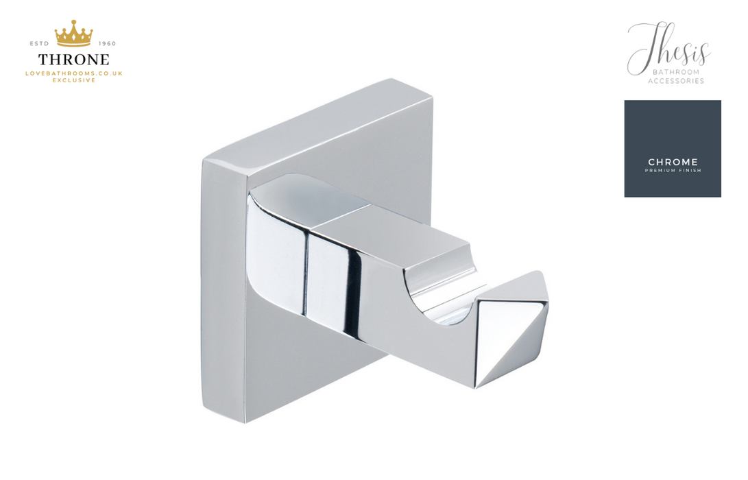 Throne - Thesis - Robe Hook - Chrome Bathroom Accessory