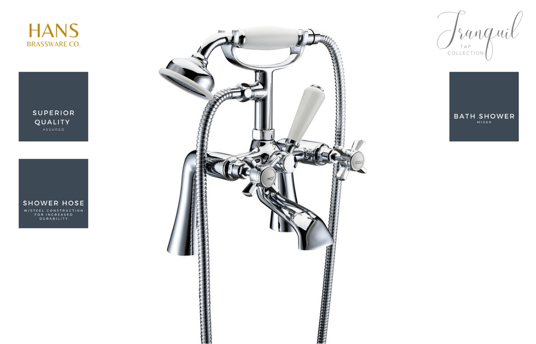 Hans Brassware Co. - Tranquil - Bath Shower Mixer Bathroom Tap - Chrome