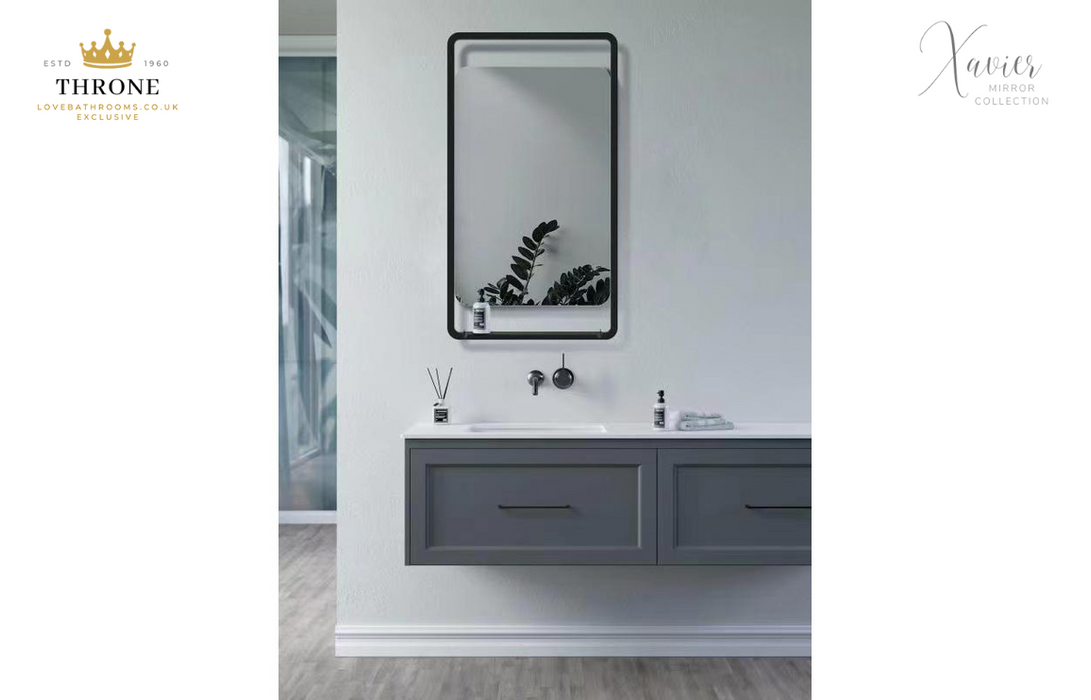 Throne - Xavier - 500mm Rectangle Bathroom Mirror with Shelf