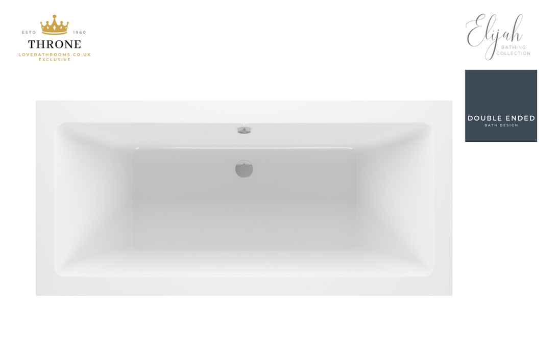 Throne - Elijah - Square Double Ended Bath - 1700x750x550mm