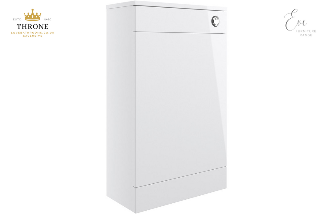 Throne - Eve - 500mm Floor Standing WC Unit - White Gloss