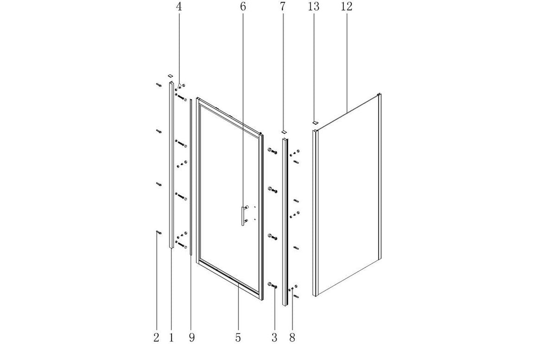 Clarity Showering - Kiss - 760mm Infold Shower Door - Chrome Frame