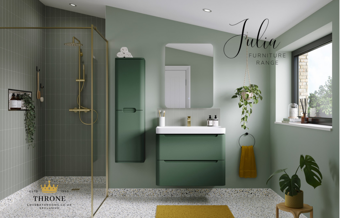 Throne - Julia - 550mm Floor Standing WC Unit - Matt Sage Green