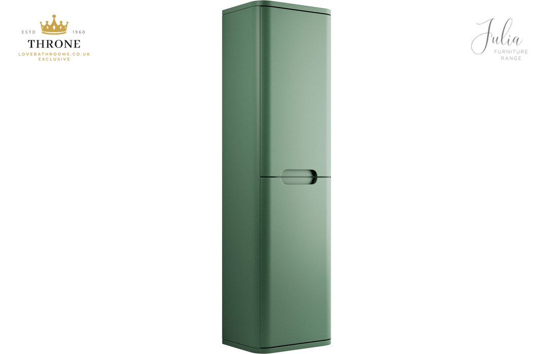 Throne - Julia - 350mm 2 Door Wall Hung Tall Unit - Matt Sage Green