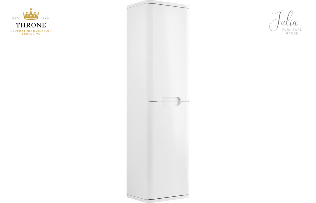 Throne - Julia - 350mm 2 Door Wall Hung Tall Unit - White Gloss