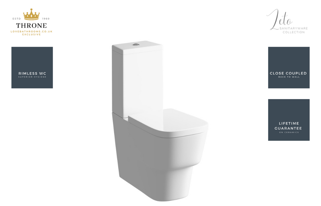 Throne - Leto - Close Coupled WC & Soft Close Seat