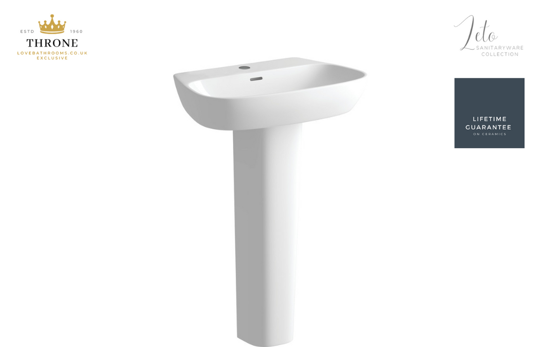 Throne - Leto - 600x400mm - 1TH Basin & Full Pedestal