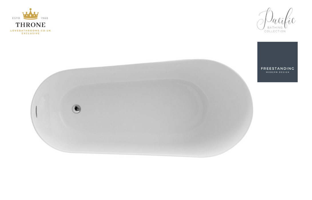 Throne - Pacific - Freestanding Slipper Bath - 1500x700x720mm