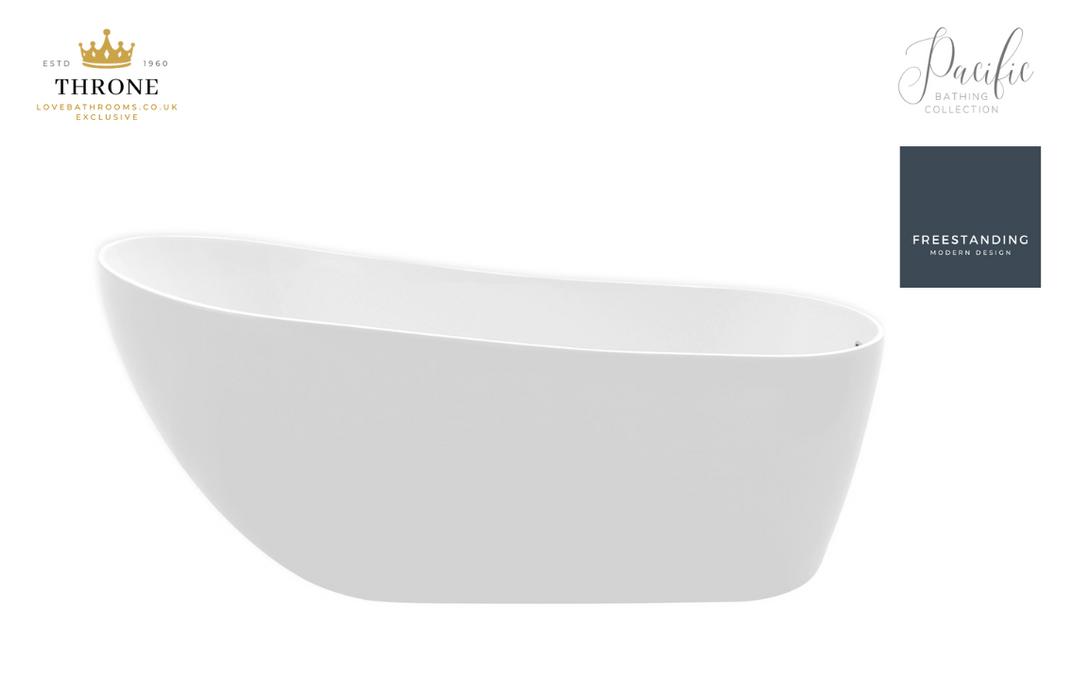 Throne - Pacific - Freestanding Slipper Bath - 1500x700x720mm