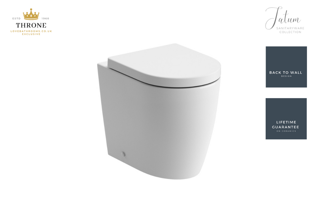 Throne - Tatum - Back To Wall WC Toilet & Soft Close Seat